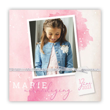 Cartes communion pour une fille