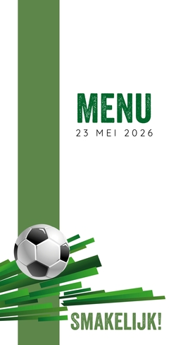 Communie Menu Arthur   Voetbal Voorkant