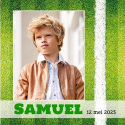 Communie Fotohouder Samuel   Voetbalveld Voorkant