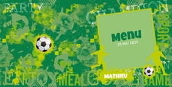 Communie Menu Mathieu   Voor de echte voetballiefhebber Achterkant/Voorkant