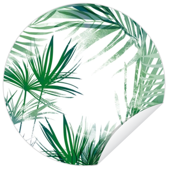 Timbre de scellage cool au design de jungle verte 157154F