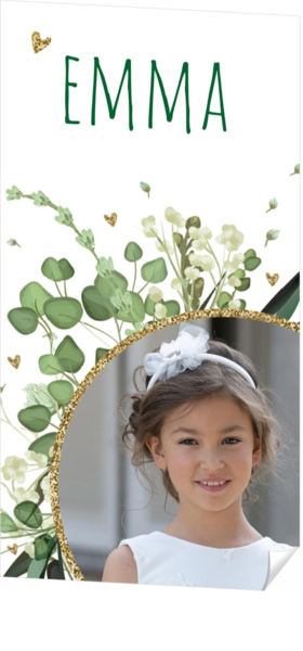 Communion Autocollant Emma - Couronne verte