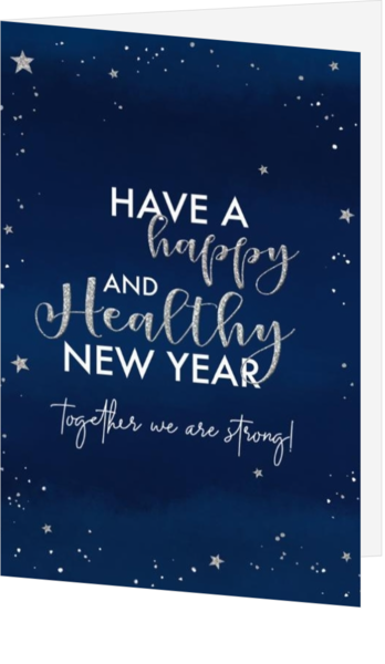 Kerstkaart - Happy and Healthy New Year