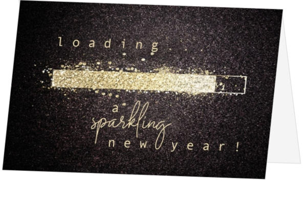 Kerstkaart - Loading the new year