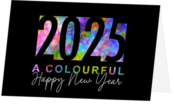 Kerstkaart - Colourful New Year