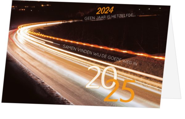 Kerstkaart - Onderweg naar 2025