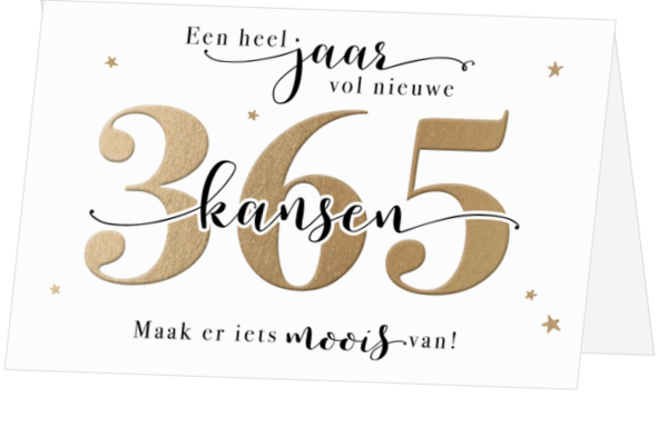 Kerstkaart - 365 nieuwe kansen