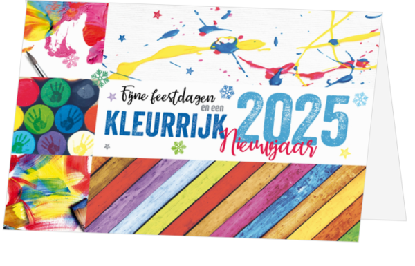 Kerstkaart - Kleurrijk 2025