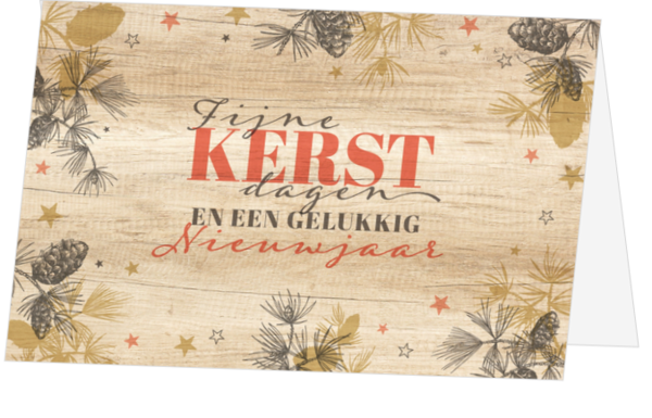 Kerstkaart - Dennentakken