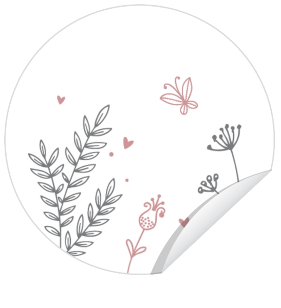 Communie Sticker Emily - Bloemen