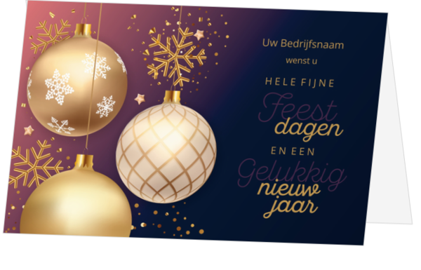 Kerstkaart - Mooie kerstballen