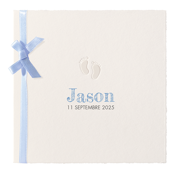 Faire-part de naissance Jason - Ancien hollandais avec petits pieds