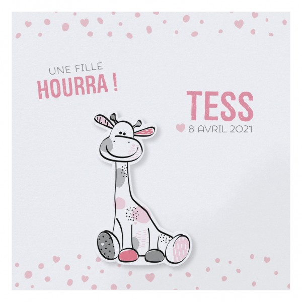 Faire-part de naissance Tess - Petite giraffe