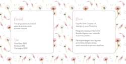 Communion Menu Alice   Pandelions Rose Intérieur