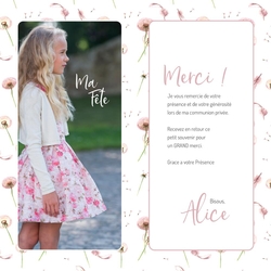 Communion Porte Photo Alice   Pandelions Rose Intérieur