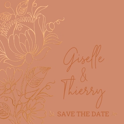 Save the Date   Motif floral chic Recto