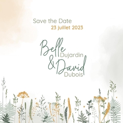 Save the Date   Romantique botanique Recto