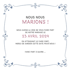 Save the Date   Demande en mariage Verso