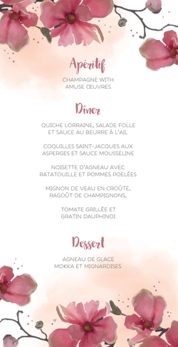 Communion Menu Manon   Magnolia rose Verso