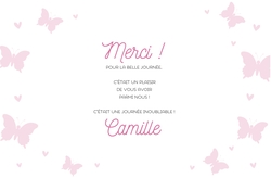 Porte photo de communion Camille   Papillons Verso