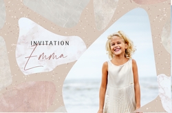 Communion Invitation Emma   Terrazzo Recto