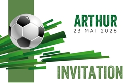 Communion Invitation Arthur   Football Recto