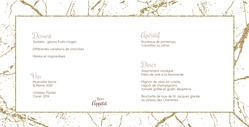 Communion Menu Amélie   Marbré/doré Intérieur