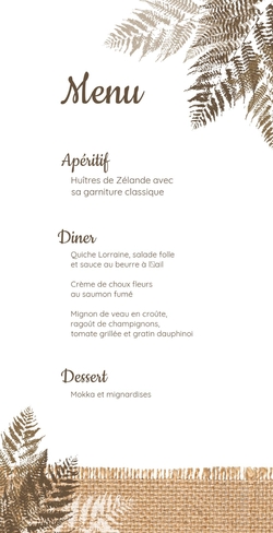 Carte Menu Communion 1580254F Verso