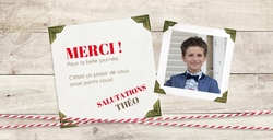 Communion Porte Photo Théo   Look bois Verso