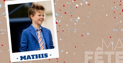 Carte photo de look kraft avec de joyeux confettis 157237F Recto