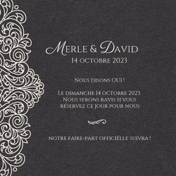 Save the Date   Deux cœurs Verso