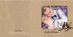 Faire part de mariage   Tourterelle Verso/Recto