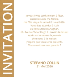 Communion Invitation Stefano   Design Typographique Verso