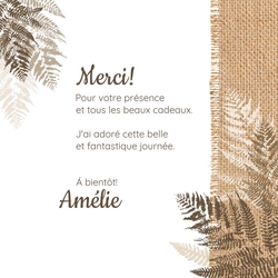 Communion Invitation Amélie   Fougères Verso