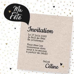 Communion Invitation Céline   Bulle de parole Verso