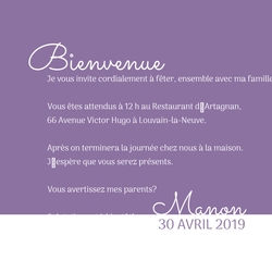 Invitation communion   typographique 164629BFA Verso