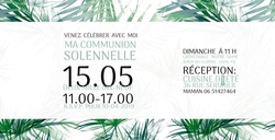 Invitation cool au design de jungle verte 157754F Verso