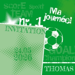 Invitation cool pour amateurs de sports 157645F Recto