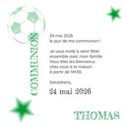 Invitation cool pour amateurs de sports 157645F Verso