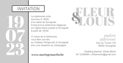 Invitation de mariage   Nous disons OUI! Verso