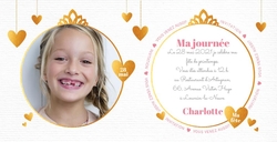 Invitation pour une princesse avec couronne 157747F Verso