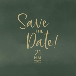 Save the Date   Élégant vert Recto