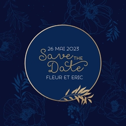 Save the Date   Fleurs en or Recto