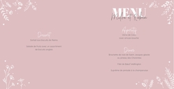 Menu   Bordure avec fleurs Intérieur