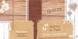 Faire part de mariage   Bois & nature Verso/Recto