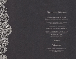 Menu de mariage   Deux cœurs Intérieur