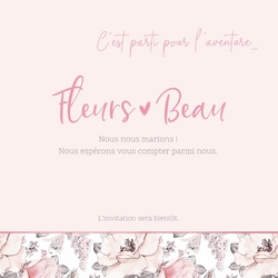 Save the Date   Fleurs avec un look vintage Verso