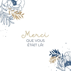 Etiquette de cadeaux   Fleurs en or Verso