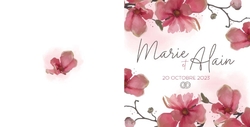 Faire part de mariage   Magnolia Verso/Recto