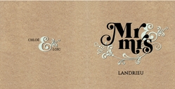 Faire part de mariage   Mr et Mrs Verso/Recto